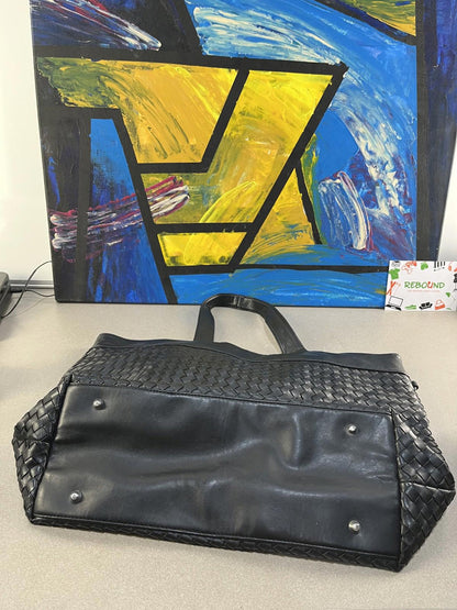 Arbonne Black Faux Leather Tote Bag