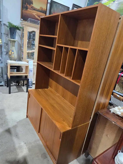 Vintage Danish MCM Teak Veneer Wall Unit - 2 Available