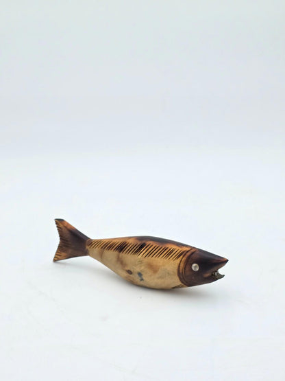 Vintage Fish Bottle Opener Hand Carved Wooden Sculpture