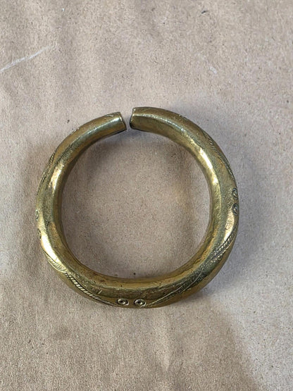 Genuine Rare 1800 Antique African bronze manilla Currency Bracelet
