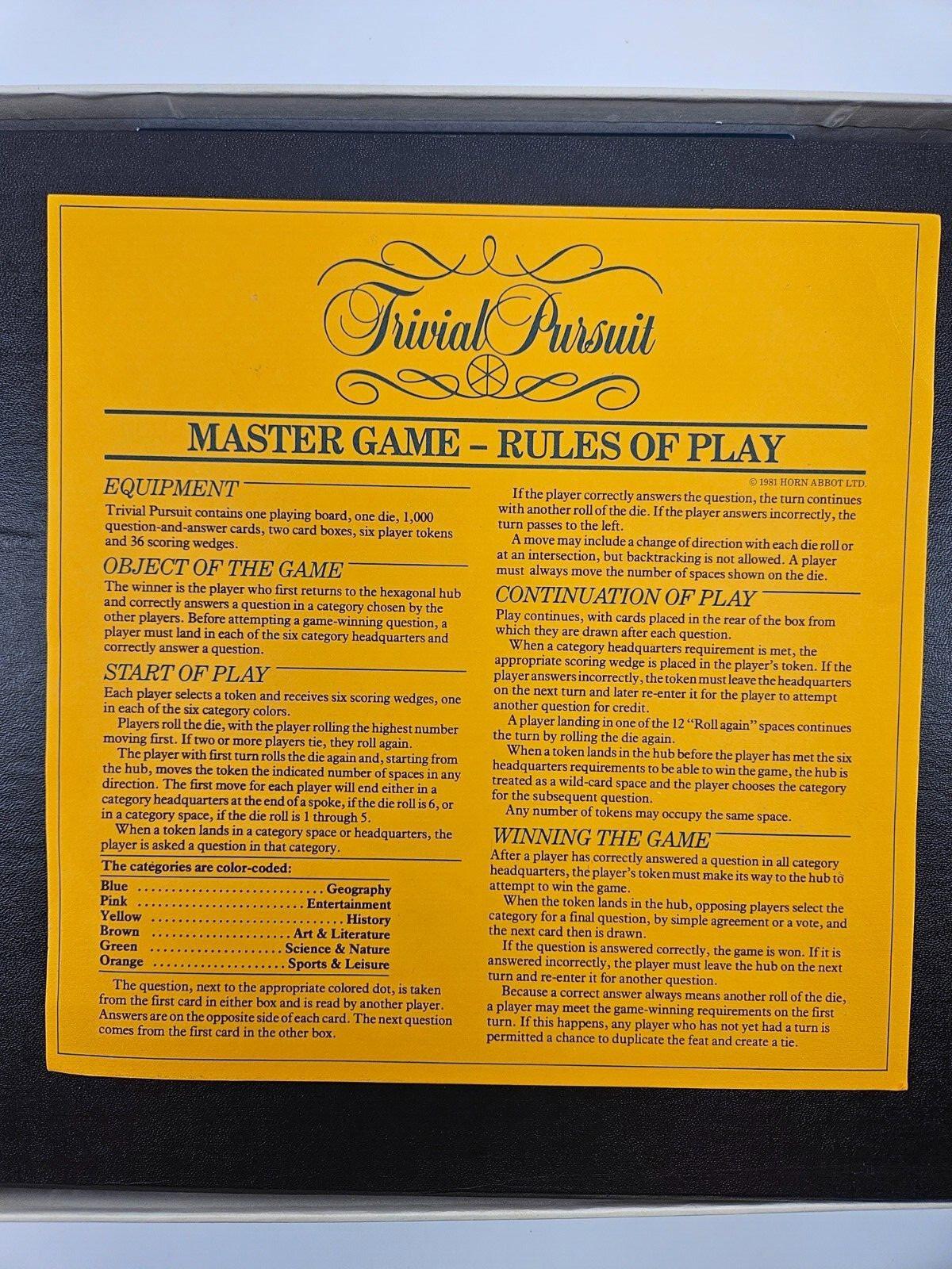 JEU DE SOCIÉTÉ TRIVIAL PURSUIT ÉDITION MAÎTRE DE HASBRO