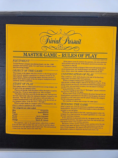 HASBRO TRIVIAL PURSUIT MASTER EDITION BOARD GAME