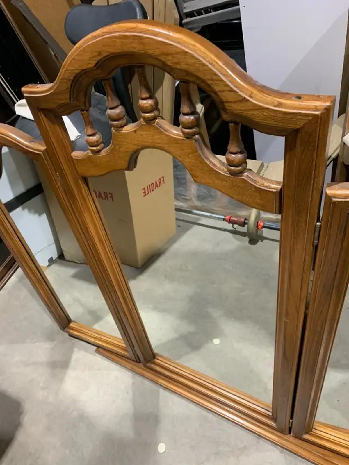Large Wooden Dresser Mirror