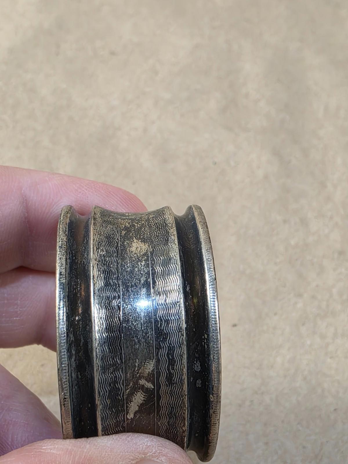 Antique STERLING Silverplated NAPKIN RING Unsigned