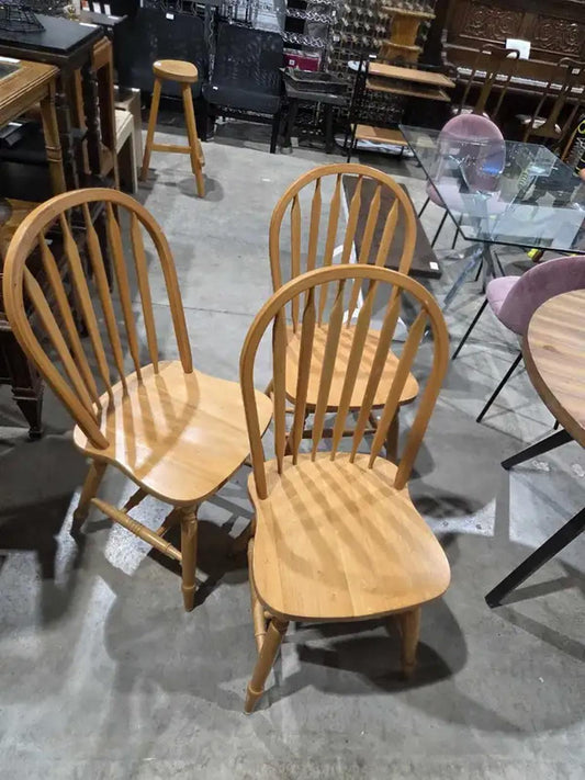 Wooden Dining Chairs - 3 Available