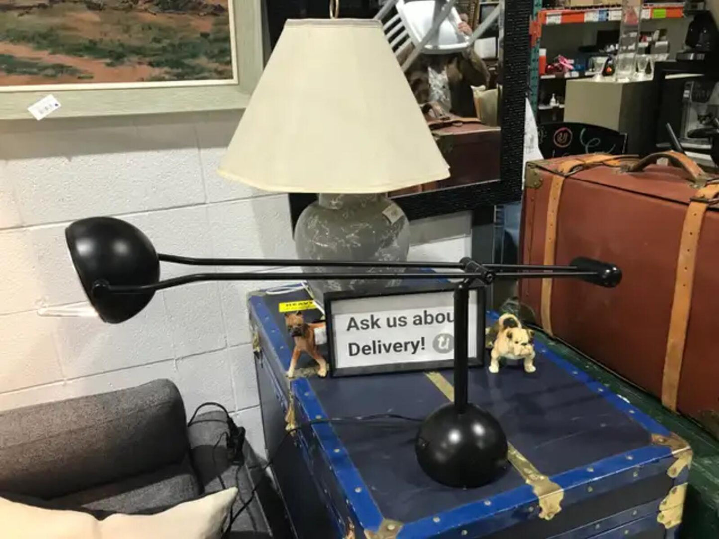 Black Counterweight Desk Lamp 32”