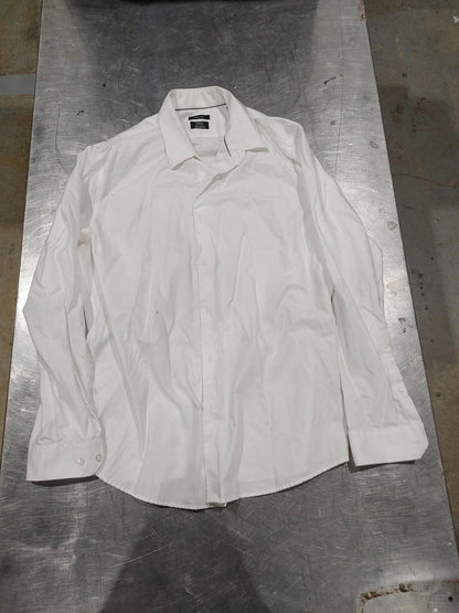 Brand New RW&CO White Button-Down Dress Shirt Size XL Neck 17-17.5 Non-Iron