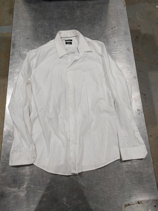 Brand New RW&CO White Button-Down Dress Shirt Size XL Neck 17-17.5 Non-Iron