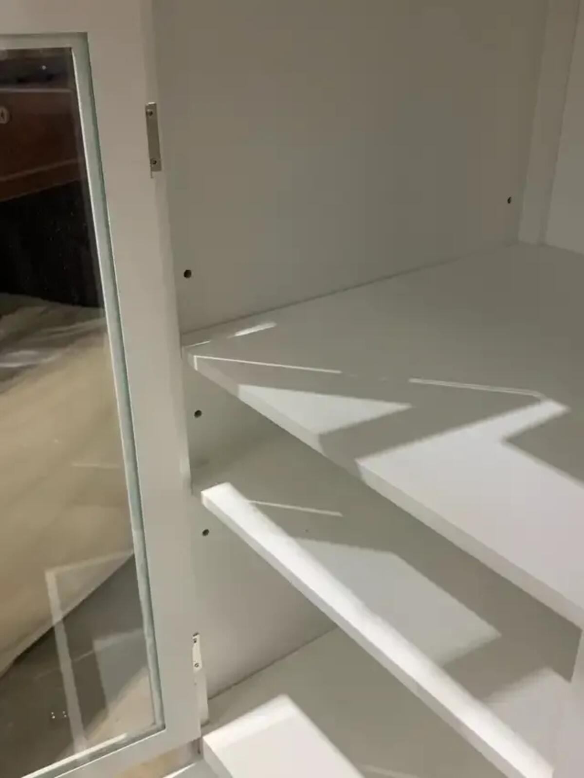 40” Tall White Bathroom Storage Unit
