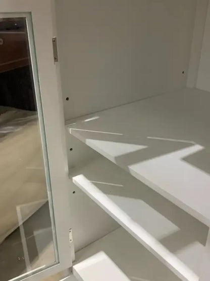 40” Tall White Bathroom Storage Unit