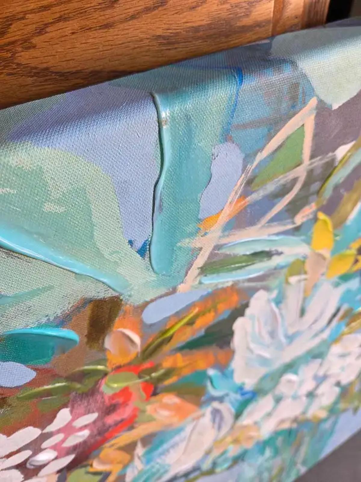 Floral Canvas Painting 3x3ft