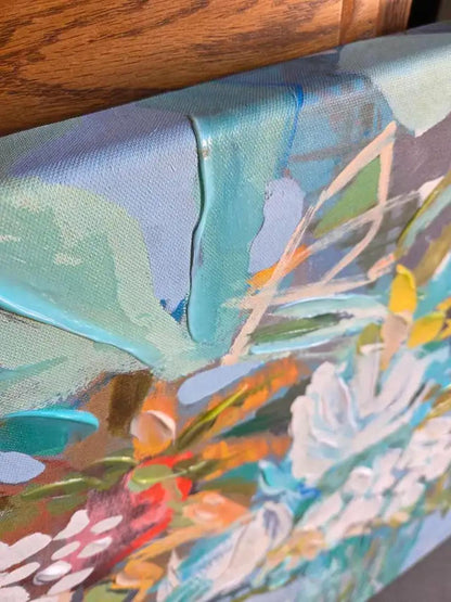 Floral Canvas Painting 3x3ft
