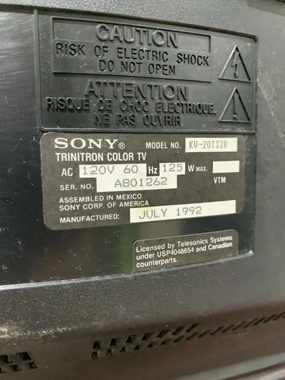 Retro Colour Sony Television