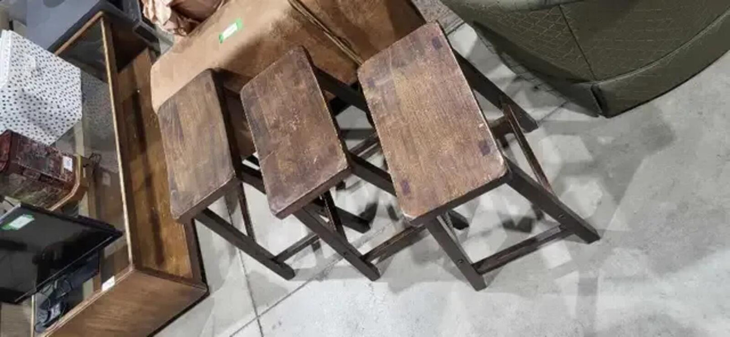 Ashley Furniture Wooden Stools Darkwood - 3 Available