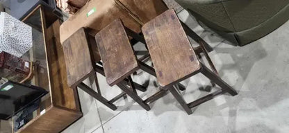 Ashley Furniture Wooden Stools Darkwood - 3 Available