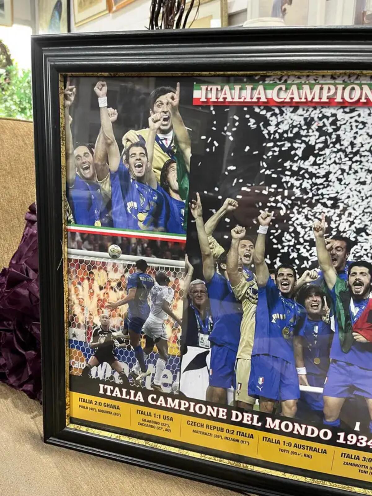 encadré et monté sous double passe-partout, Italie, championne de la Coupe du monde de football de la FIFA 2006