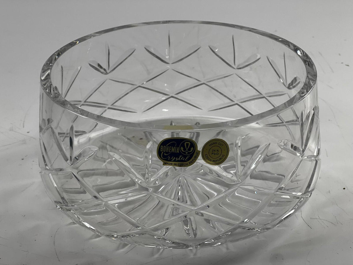 Coupe en cristal de Bohême taillé en verre plombé