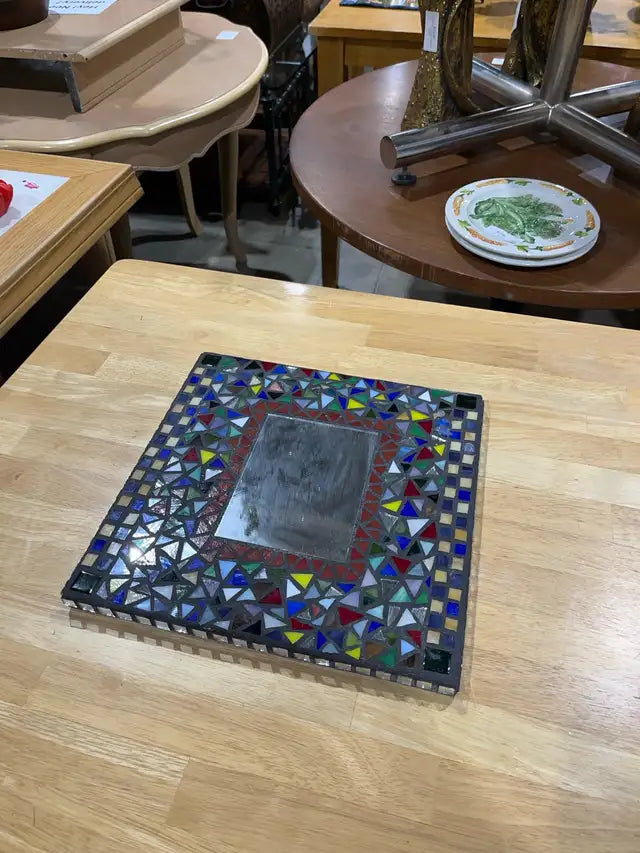Vintage handmade Mosaic Mirror