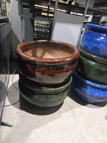 Large Glazed Ceramic Flower Pots - 5 Available