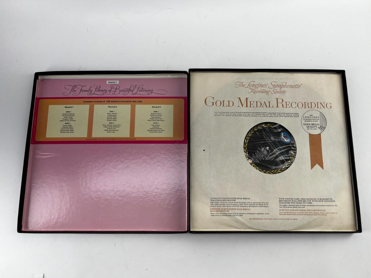 Coffret de disques vinyles LP Treasury of Waltzes de la Longines Symphonette Society