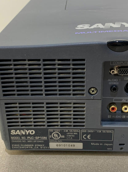 Sanyo PLC-SP10N Multimedia Pro X-IV Conference Room Projector