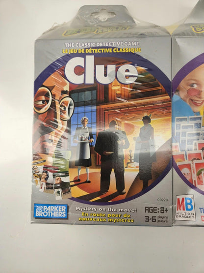 Travel Games To Go - Clue - Guess Who - Connect 4 - Monopoly