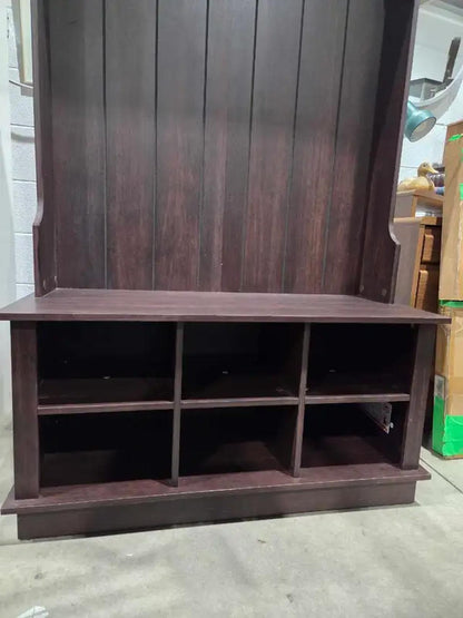 Wooden Entry Hall Tree with Storage