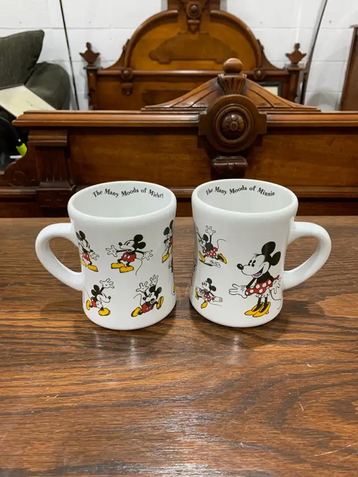 The Many Moods of Mickey and Minnie mugs - 2 sets available