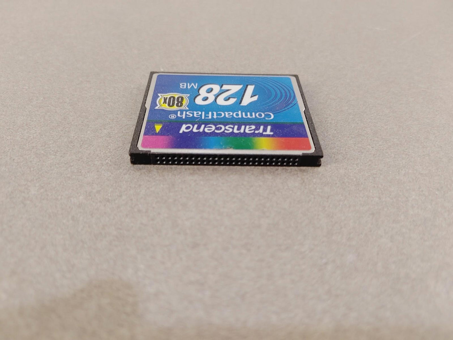 GOOD CONDITION Transcend CompactFlash 128MB 80x Card Black Tested Working