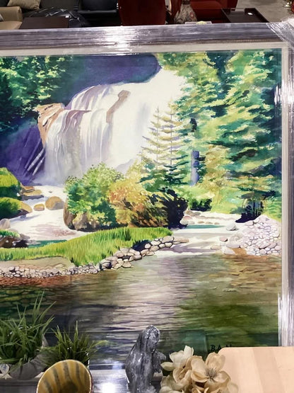Giant wall sized B.A. Norman Waterfall Painting