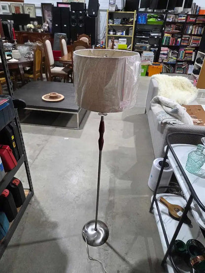 55" Modern Chrome Floor Lamp