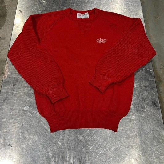 Vintage Winter Olympic Games Sweater (Red, Size L)