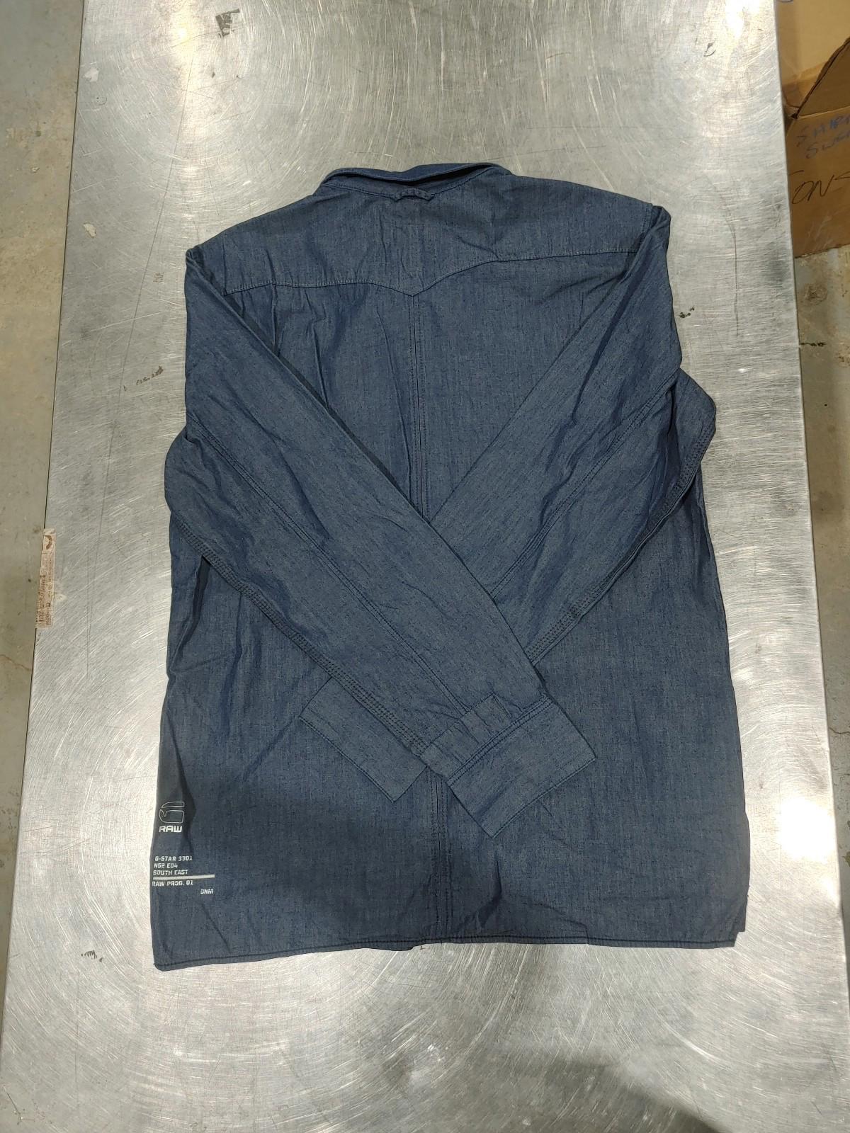G-STAR RAW Neuf Chemise Midnight New Manches Longues Medium Rinsed Taille XL Denim