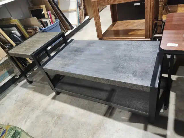 Modern Grey Coffee & End Table Set