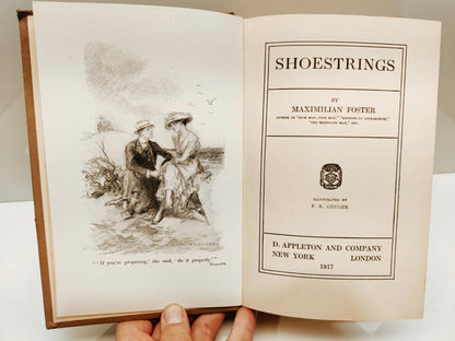 Shoestrings by Maximilian Foster 1917 HC by D. Appleton & Company