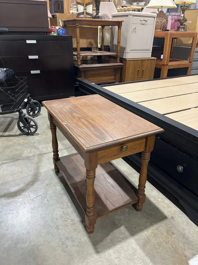Vintage Wood Side Table