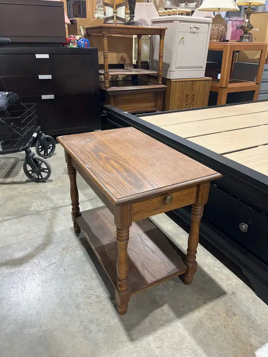 Vintage Wood Side Table