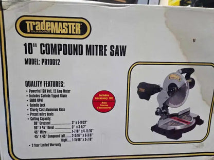 Brand New! TradeMaster 10" Compound Mitre Saw