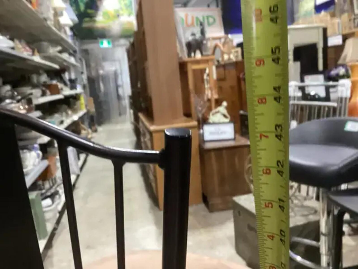 Brown Metal Bar Stools - Set of 3
