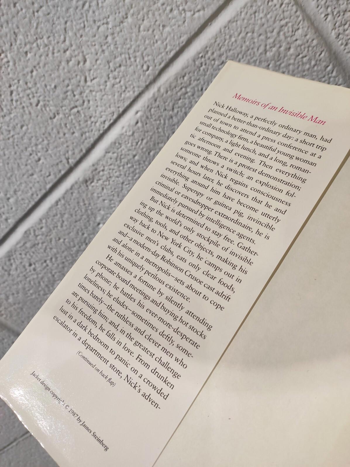 1987 PREMIÈRE ÉDITION MÉMOIRES D’UN HOMME INVISIBLE H. F. SAINT