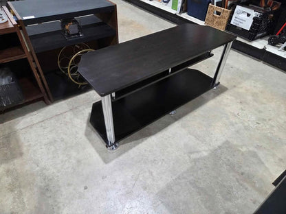 Black TV Stand Media Console w/ Shelves