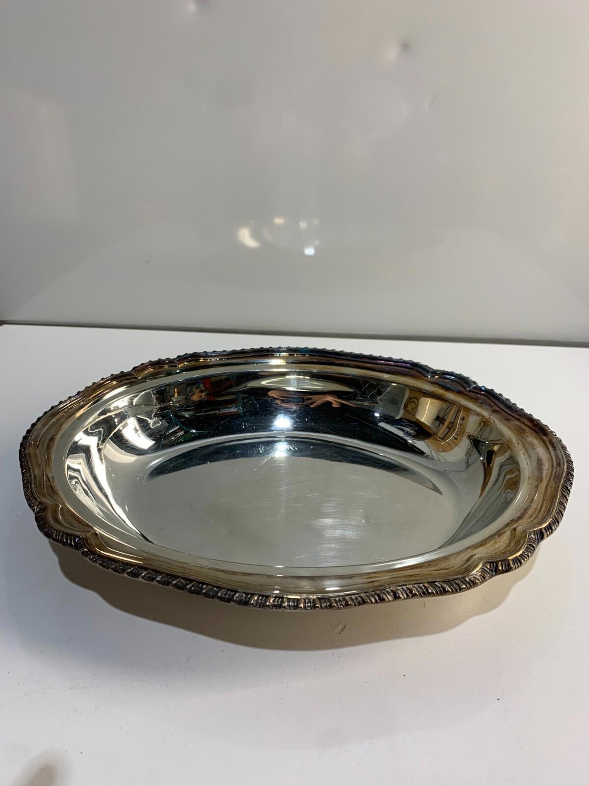 Vintage Silver Plated Tray Primrose Plate Lead Mounts EP Copper 036
