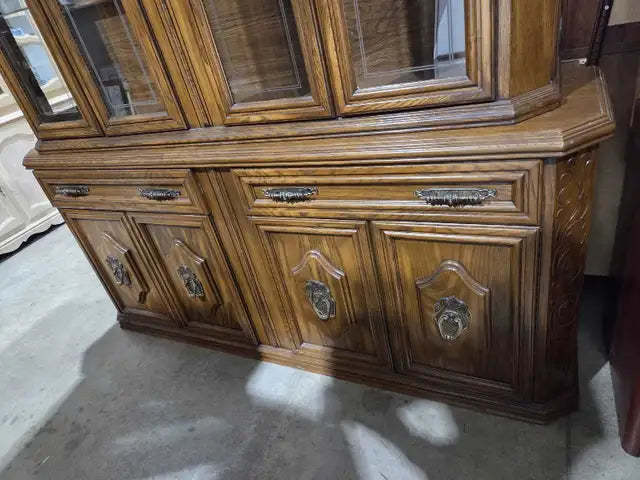Solid Wooden Vintage China Cabinet