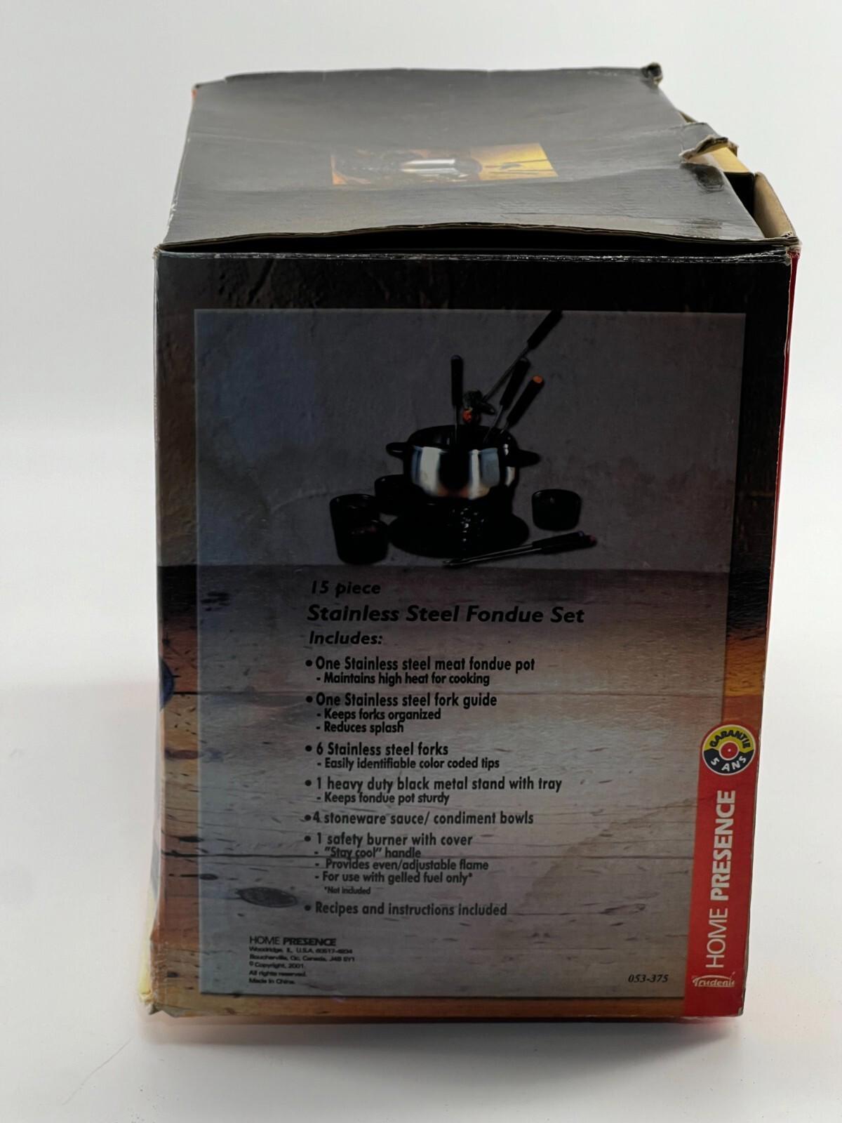 Fondue Set Home Presence by Trudeau 15 Piece New in Box Stainless Steel