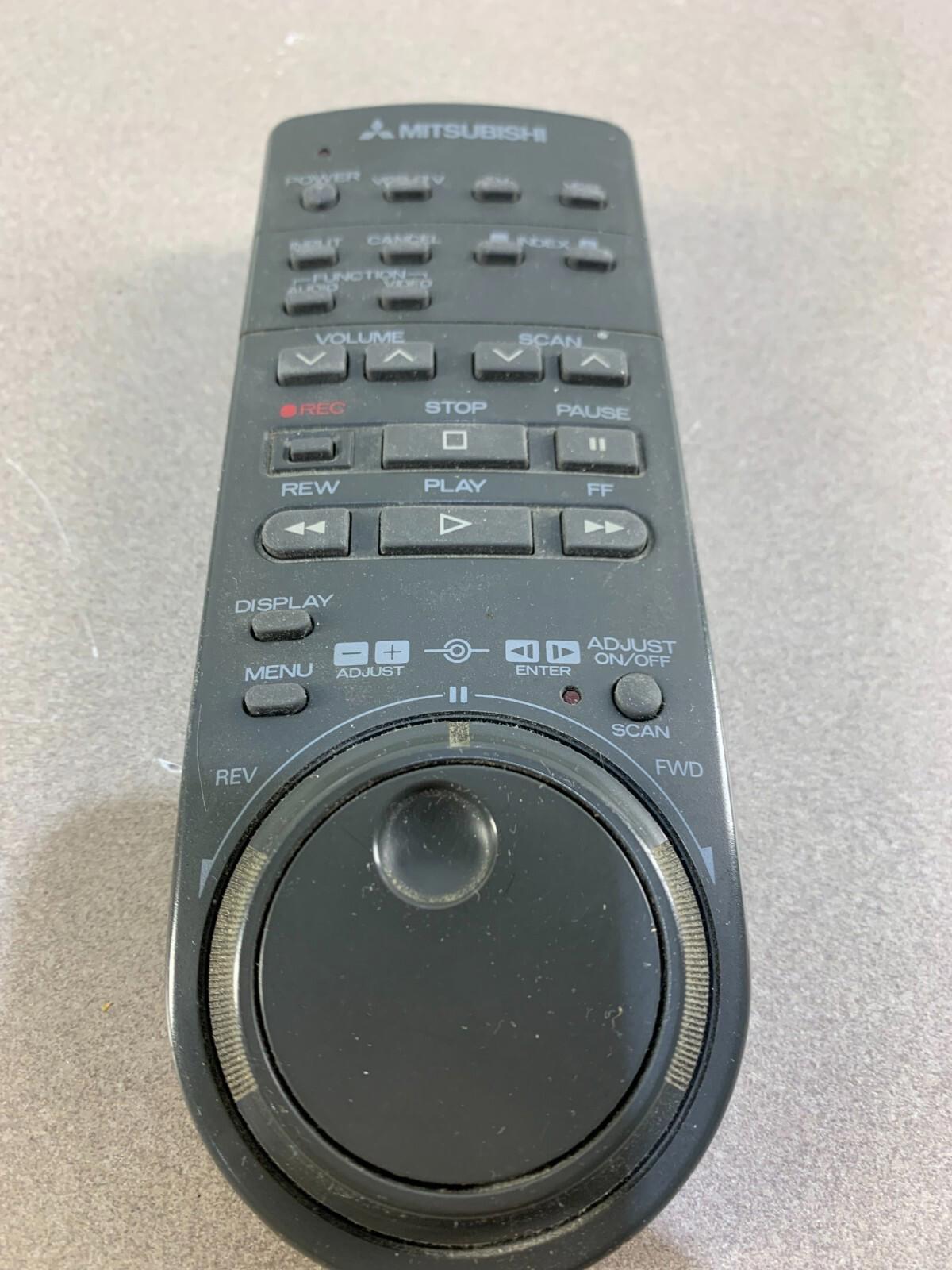 Mitsubishi VCR TV VHS Player Remote Control w/Jog Wheel Dial Shuttle