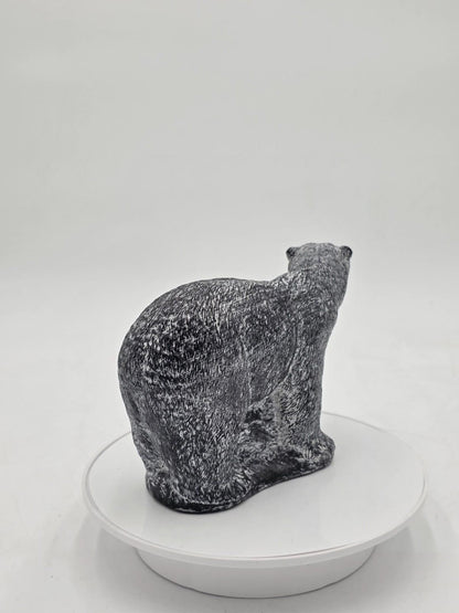 Vintage Large Inuit Eskimo Carving Original Hand Carved Bear Soapstone Canada