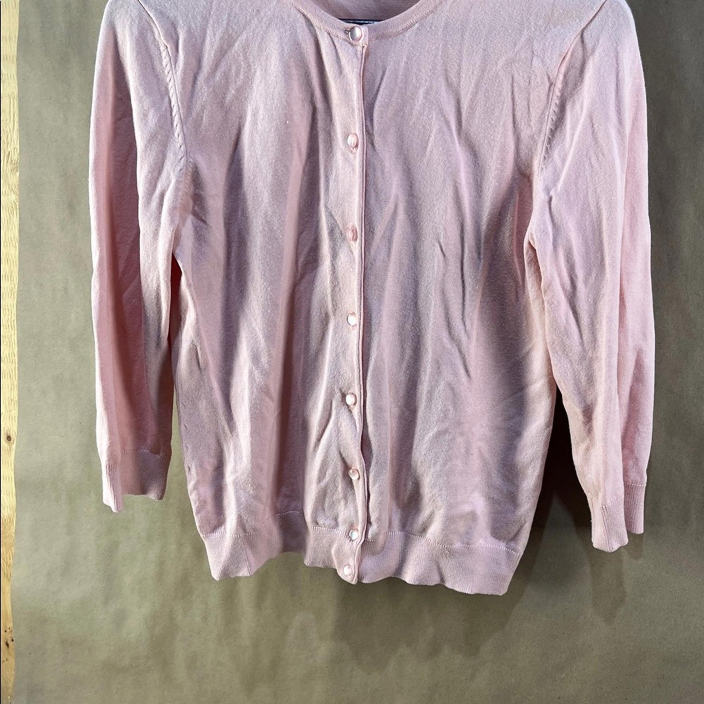 Cable & Gauge Light Pink Knit Cardigan (Size S)