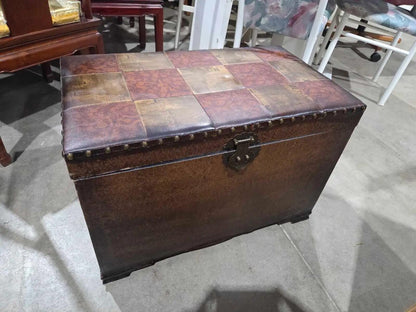 Vintage Leather Storage Chest
