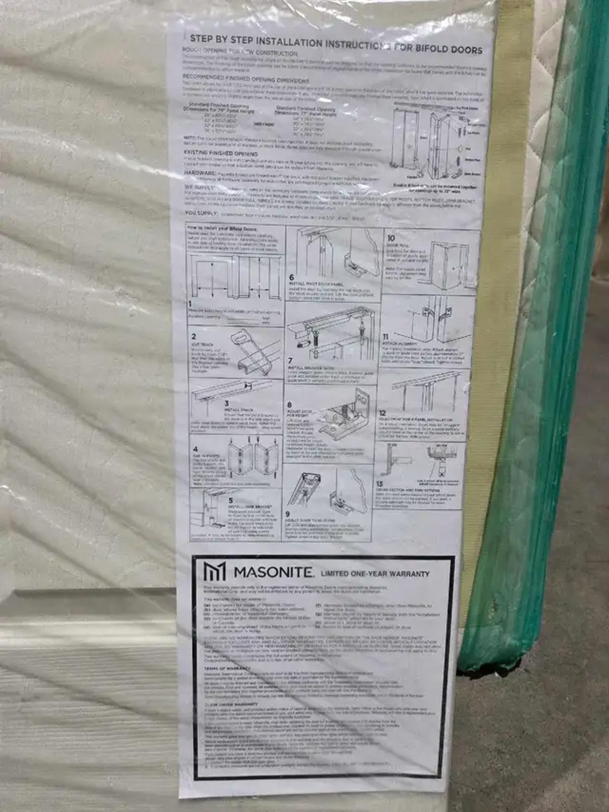 Masonite Bifold Closet Door - New