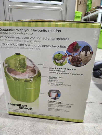 New! Hamilton Beach 1.5 Quart Ice Cream Maker
